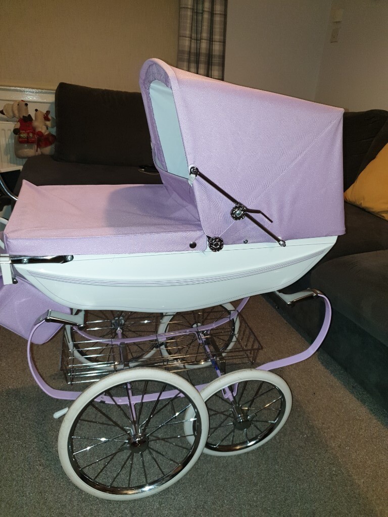 lilac silver cross dolls pram